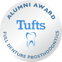 Tufts alumni award logo for dentures 