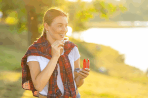 a patient holding their Invisalign
